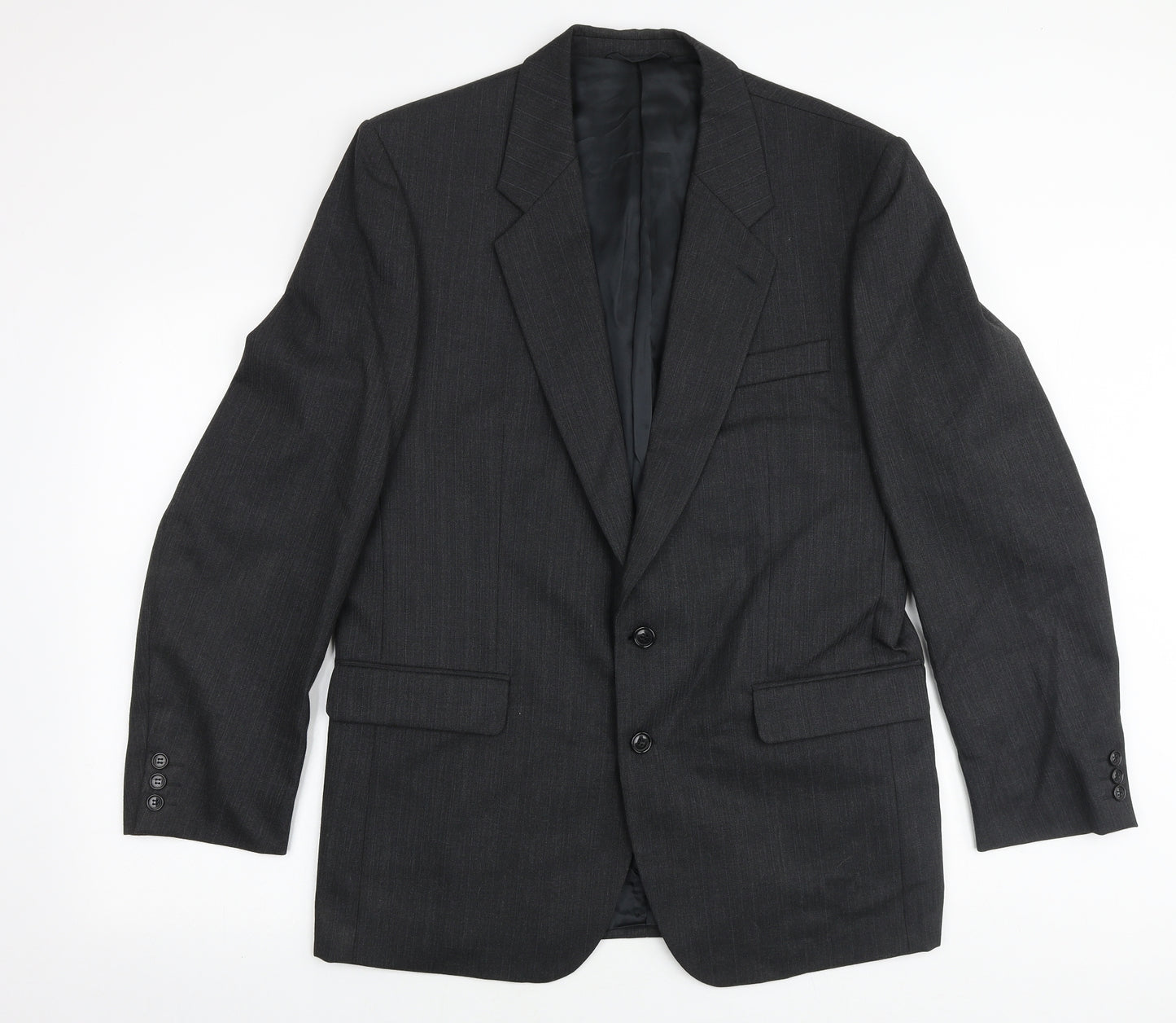 Hugo James Mens Grey Polyester Jacket Suit Jacket Size 42 Regular