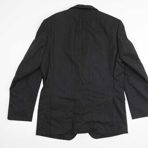 Hugo James Mens Grey Polyester Jacket Suit Jacket Size 42 Regular