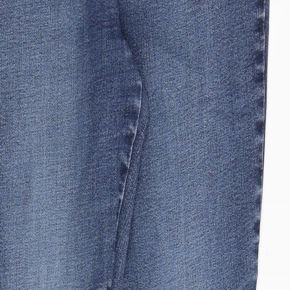 TU Womens Blue Cotton Skinny Jeans Size 12 Slim Zip