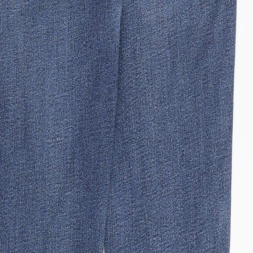 TU Womens Blue Cotton Skinny Jeans Size 12 Slim Zip