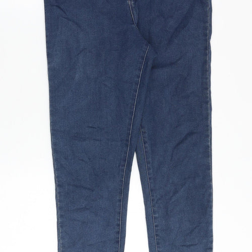 Denim & Co. Womens Blue Cotton Skinny Jeans Size 12 Slim Zip