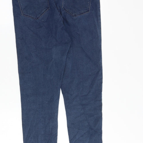 Denim & Co. Womens Blue Cotton Skinny Jeans Size 12 Slim Zip