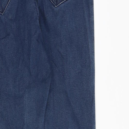 Denim & Co. Womens Blue Cotton Skinny Jeans Size 12 Slim Zip
