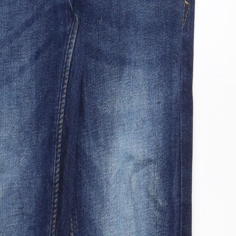 French Connection Mens Blue Cotton Skinny Jeans Size 32 in Slim Zip