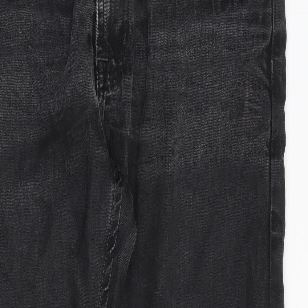 NEXT Mens Grey Cotton Straight Jeans Size 36 in Regular Zip