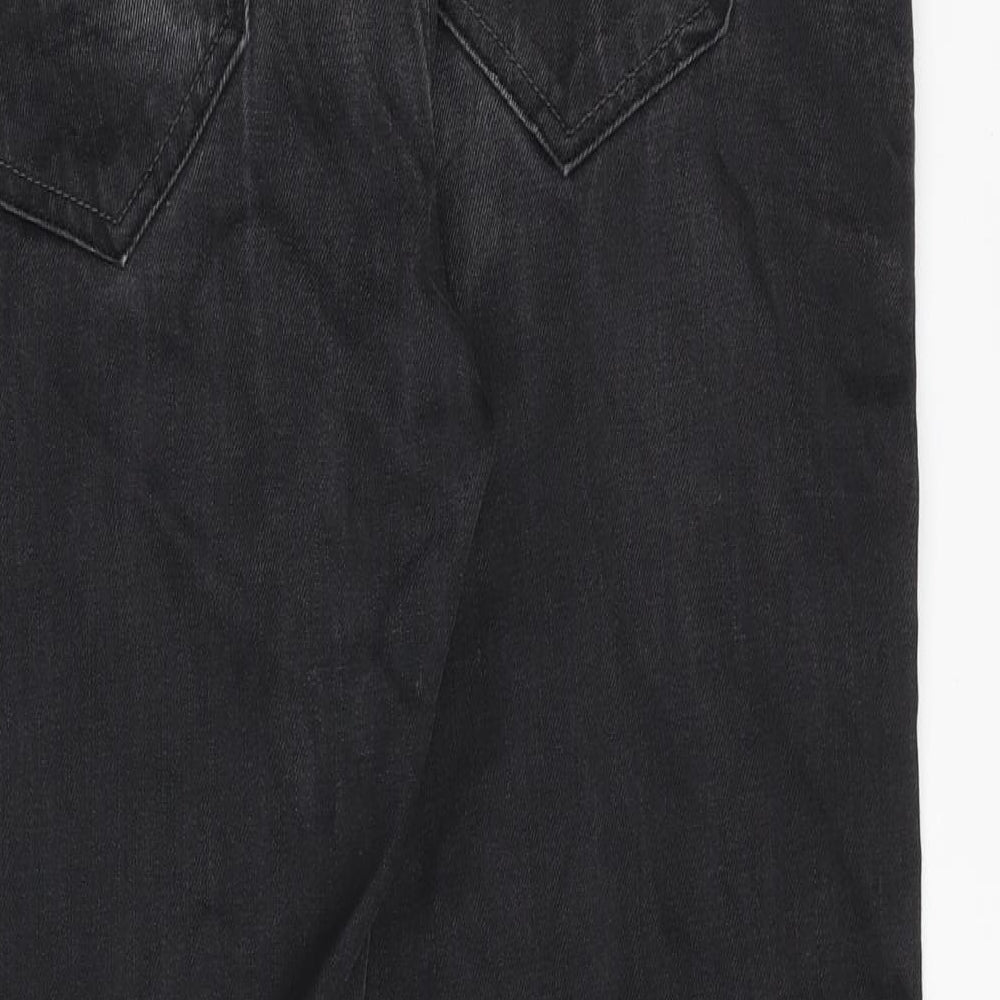 NEXT Mens Grey Cotton Straight Jeans Size 36 in Regular Zip
