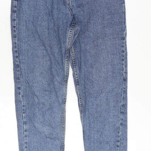 Denim & Co. Womens Blue Cotton Tapered Jeans Size 8 Regular Zip