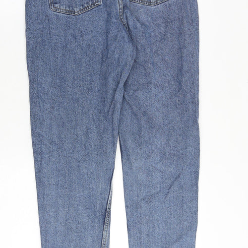 Denim & Co. Womens Blue Cotton Tapered Jeans Size 8 Regular Zip