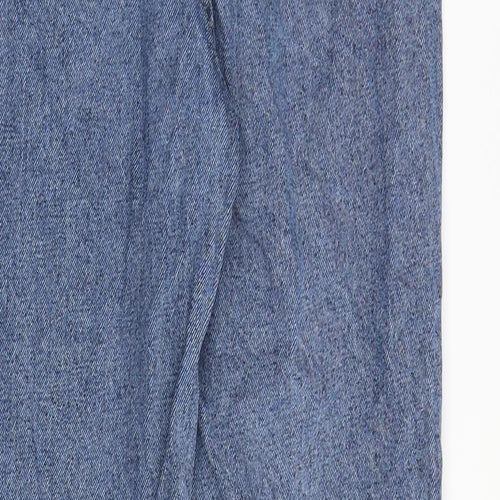 Denim & Co. Womens Blue Cotton Tapered Jeans Size 8 Regular Zip