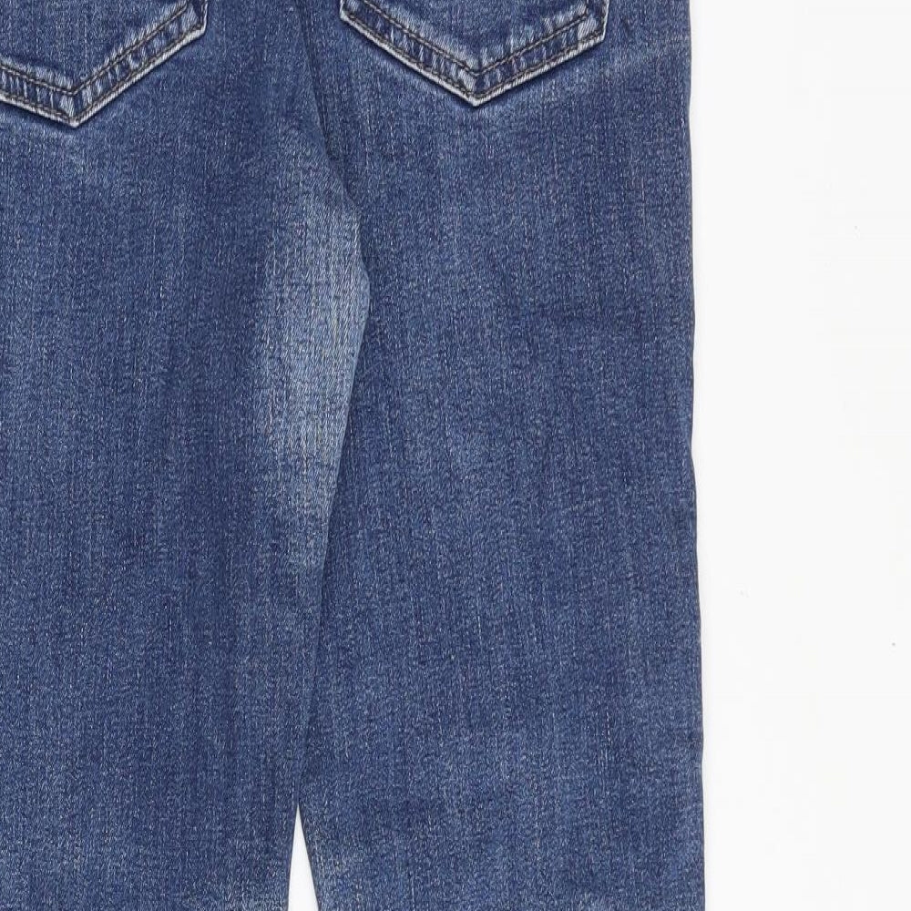 NEXT Womens Blue Cotton Bootcut Jeans Size 10 Regular Zip