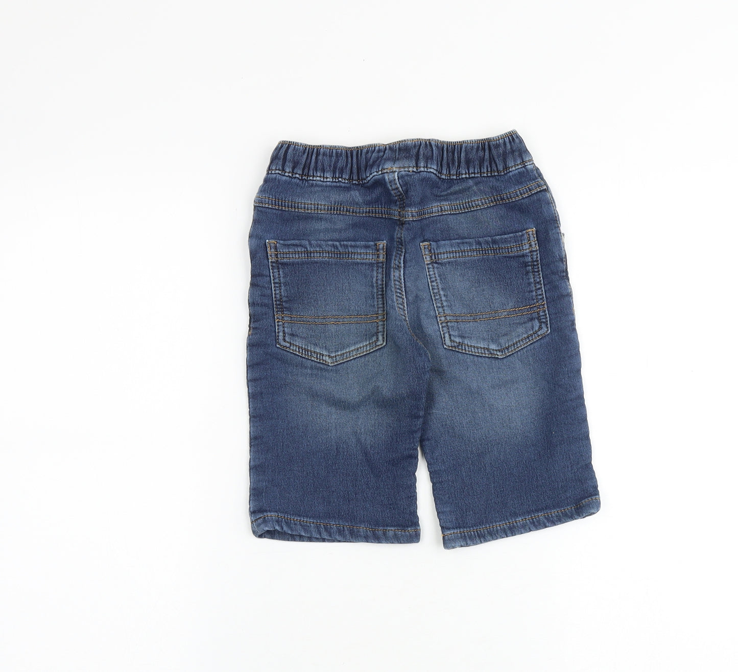 George Boys Blue Cotton Bermuda Shorts Size 6-7 Years Regular