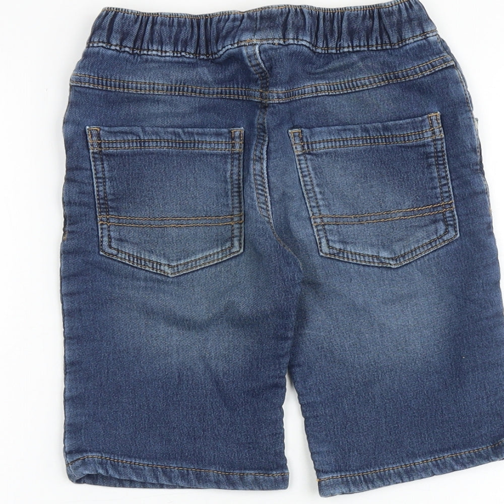 George Boys Blue Cotton Bermuda Shorts Size 6-7 Years Regular