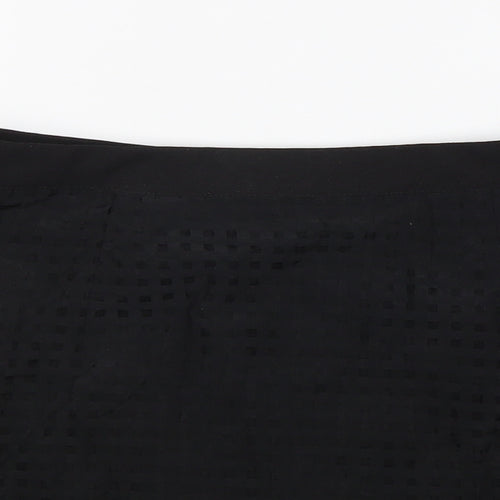 Hearts & Bows Womens Black Geometric Polyester Mini Skirt Size 10 Zip