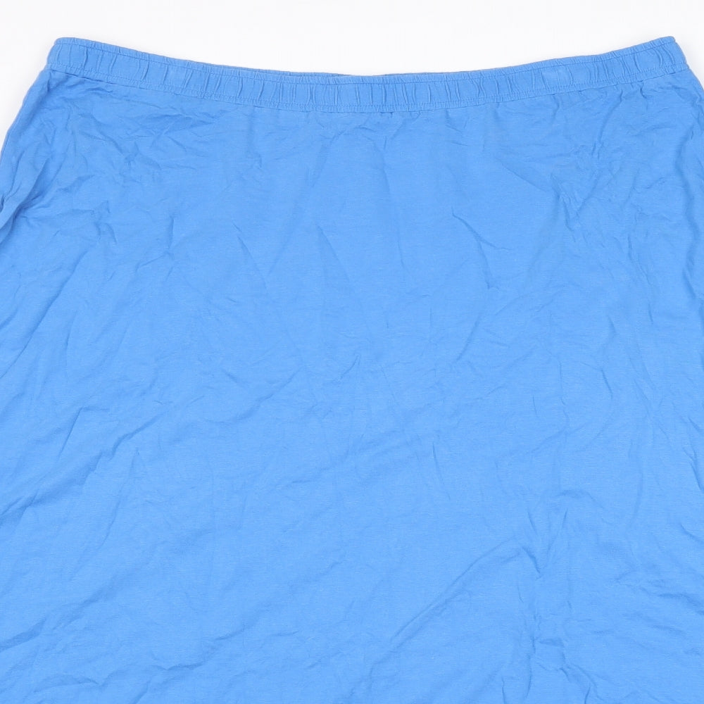 Seasalt Womens Blue Viscose Swing Skirt Size 18