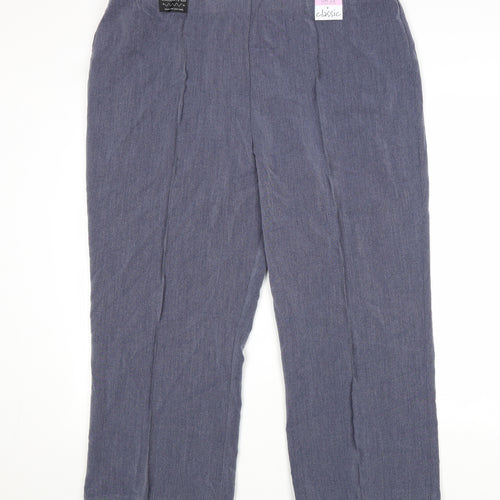 Classic Womens Grey Polyester Trousers Size 22 L22 in Regular
