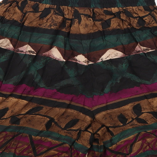 Cascais Womens Multicoloured Geometric Viscose Culotte Shorts Size S L3 in Regular Pull On