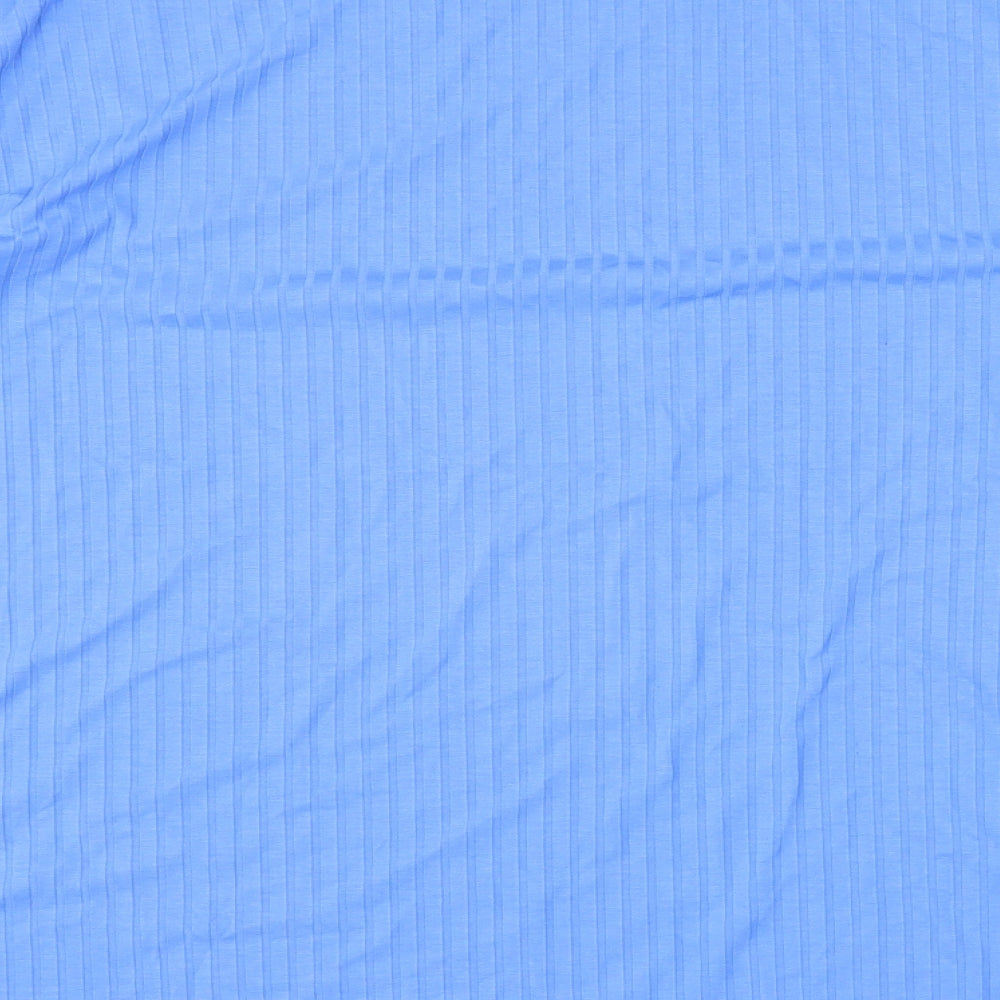 TU Womens Blue Viscose Basic T-Shirt Size 14 Round Neck