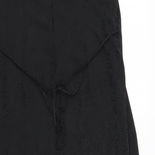 Gerry Weber Womens Black Polyester A-Line Size 14 V-Neck Zip