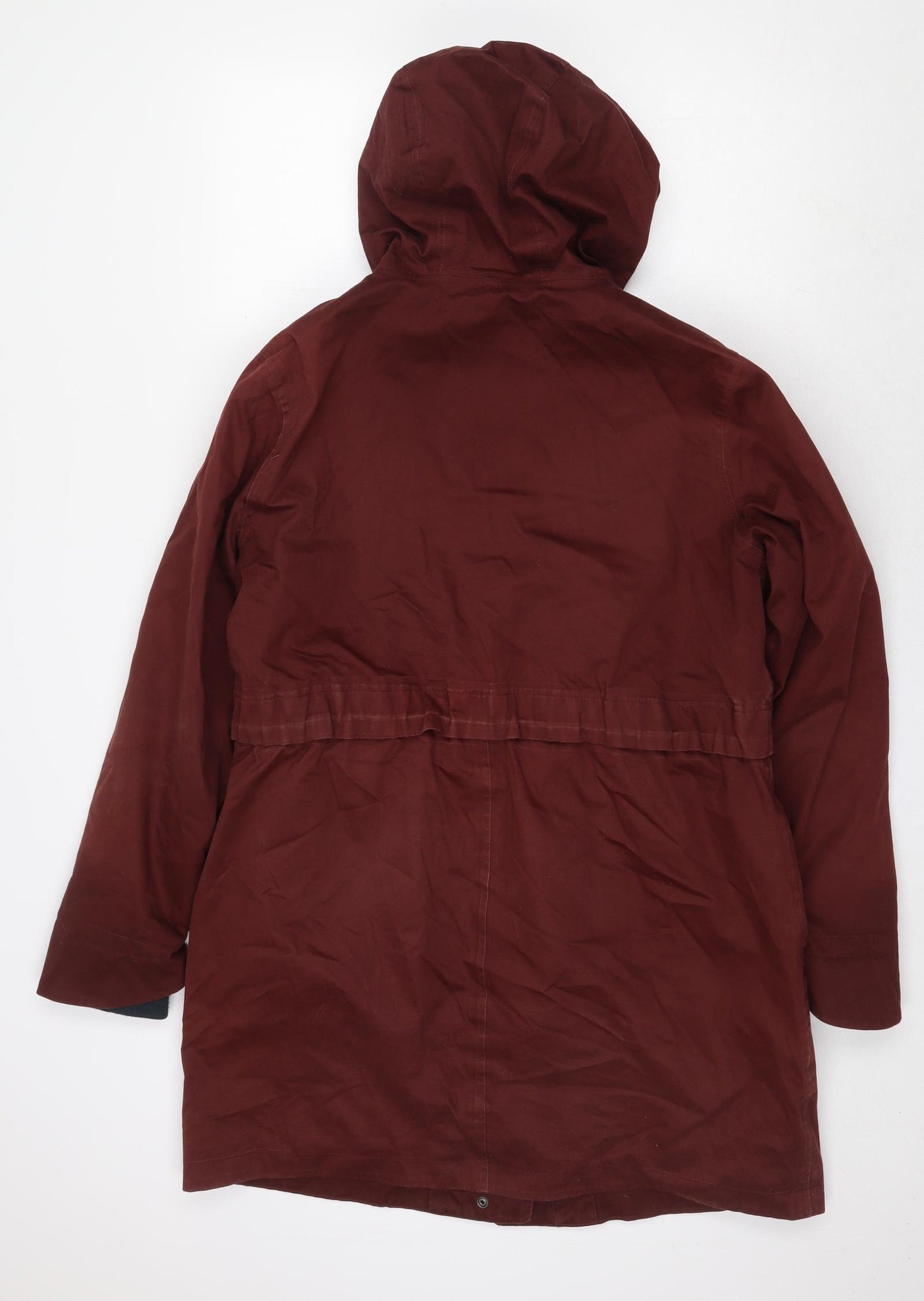 Seasalt Cornwall Womens Brown Parka Coat Size 12 Zip