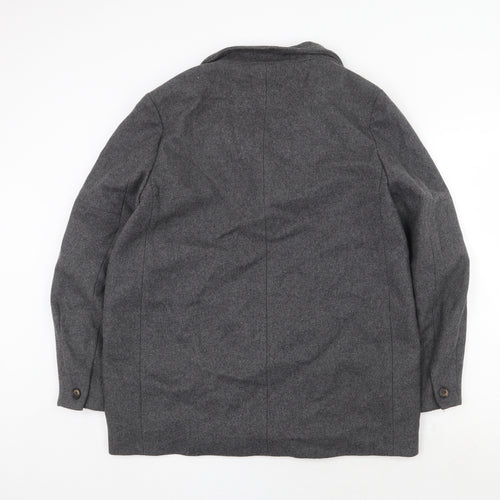 Topshop Womens Grey Jacket Size 14 Button