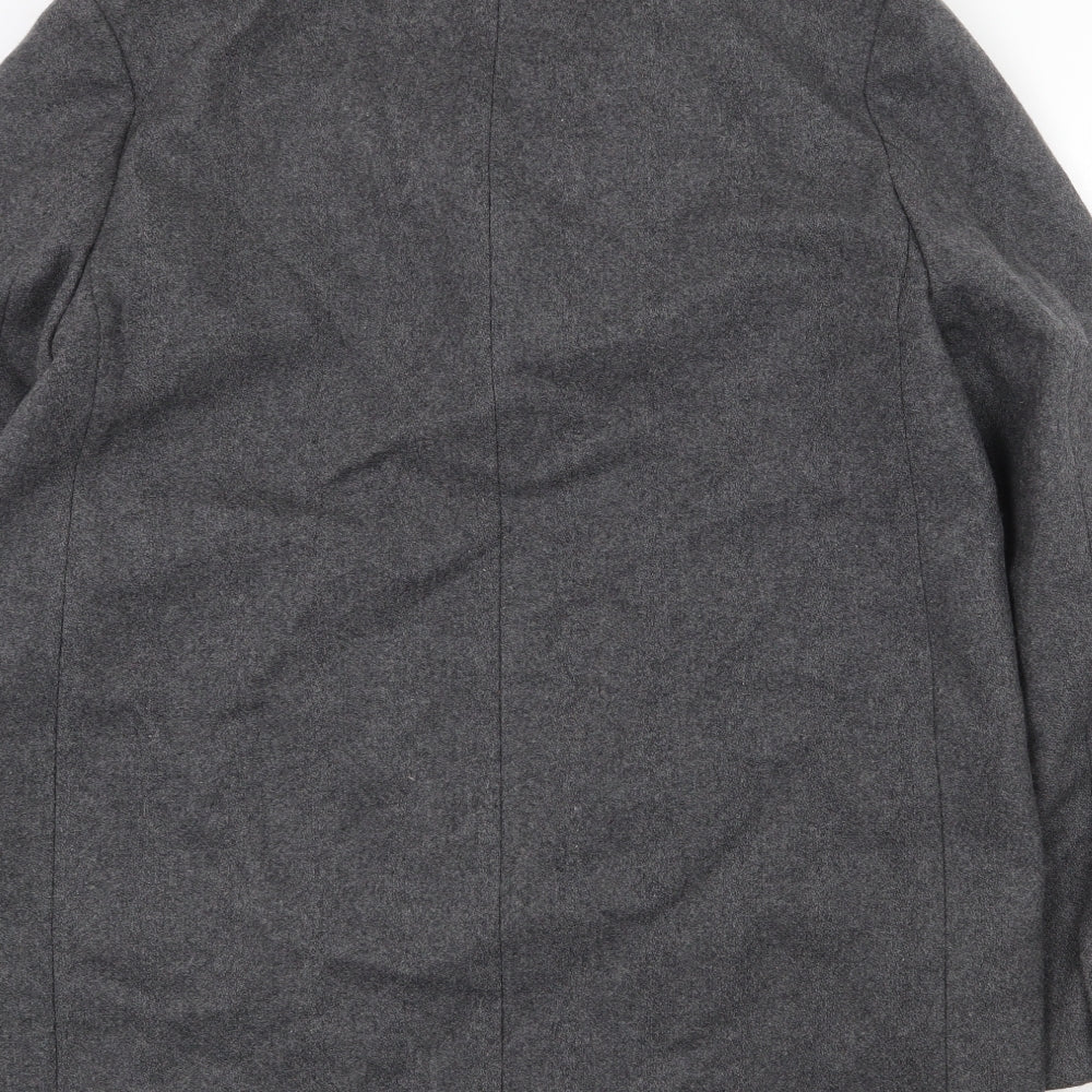 Topshop Womens Grey Jacket Size 14 Button