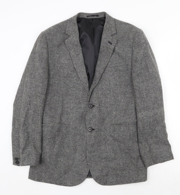Cedar Wood State Mens Grey Acrylic Jacket Blazer Size M Regular
