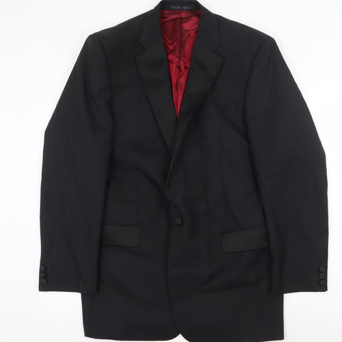 charlton gr Mens Black Wool Jacket Suit Jacket Size 42 Regular