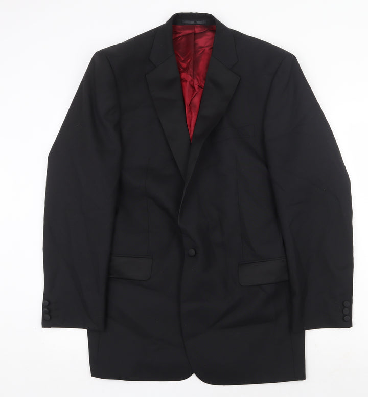 charlton gr Mens Black Wool Jacket Suit Jacket Size 42 Regular