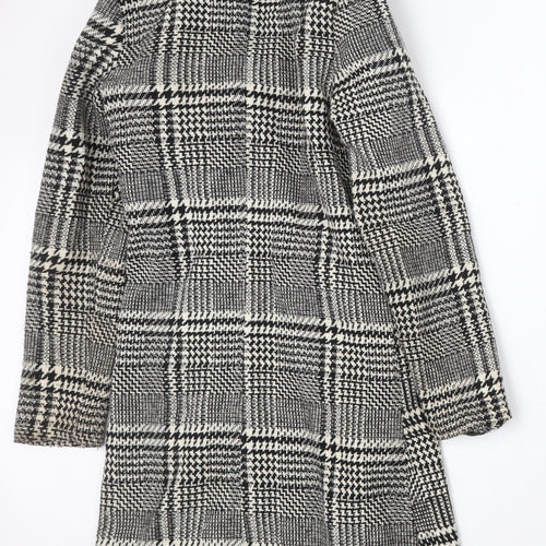 Parisian Womens Grey Plaid Overcoat Coat Size 6