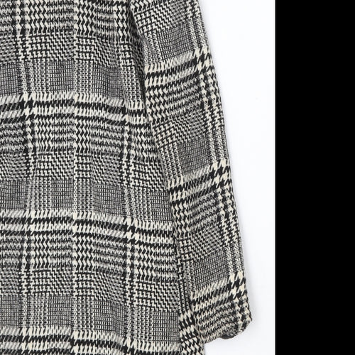 Parisian Womens Grey Plaid Overcoat Coat Size 6