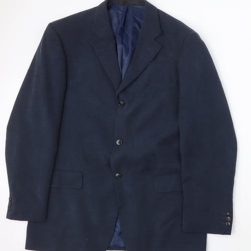 Marks and Spencer Mens Blue Polyester Jacket Suit Jacket Size 40 Regular