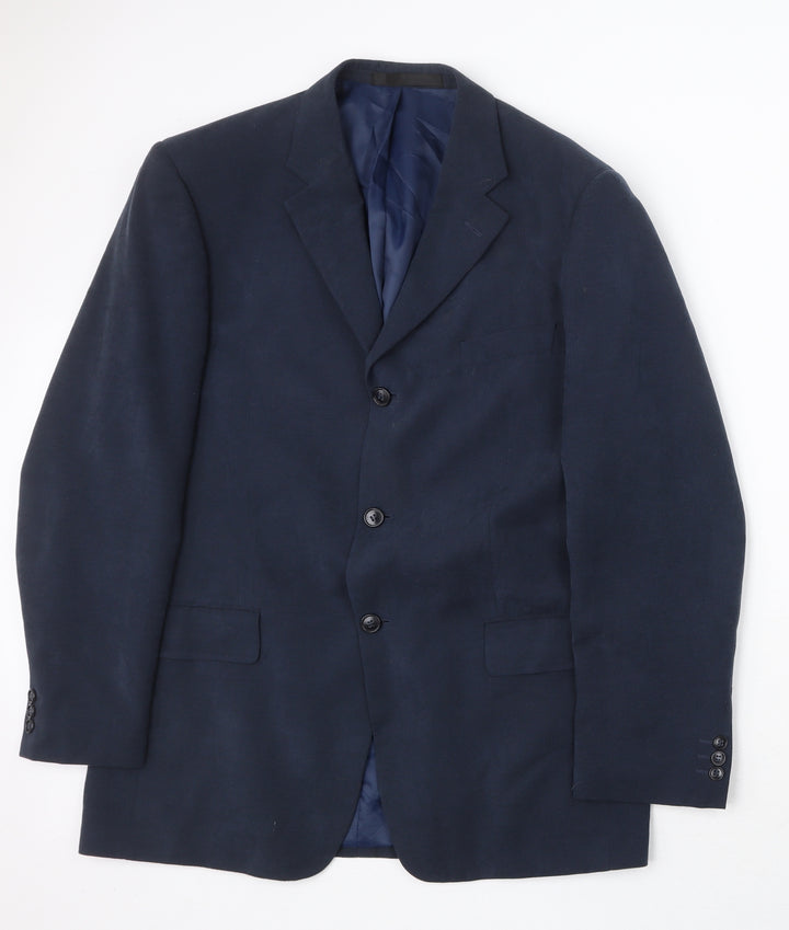 Marks and Spencer Mens Blue Polyester Jacket Suit Jacket Size 40 Regular