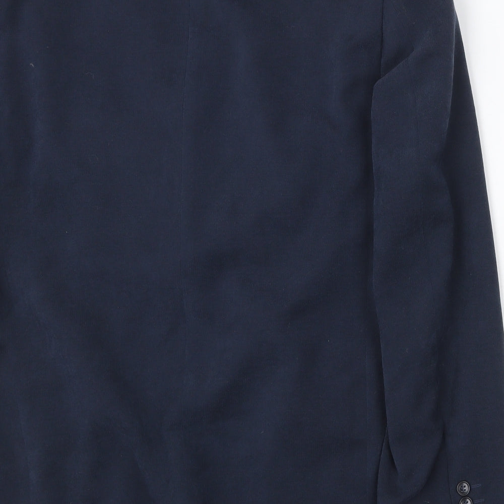 Marks and Spencer Mens Blue Polyester Jacket Suit Jacket Size 40 Regular