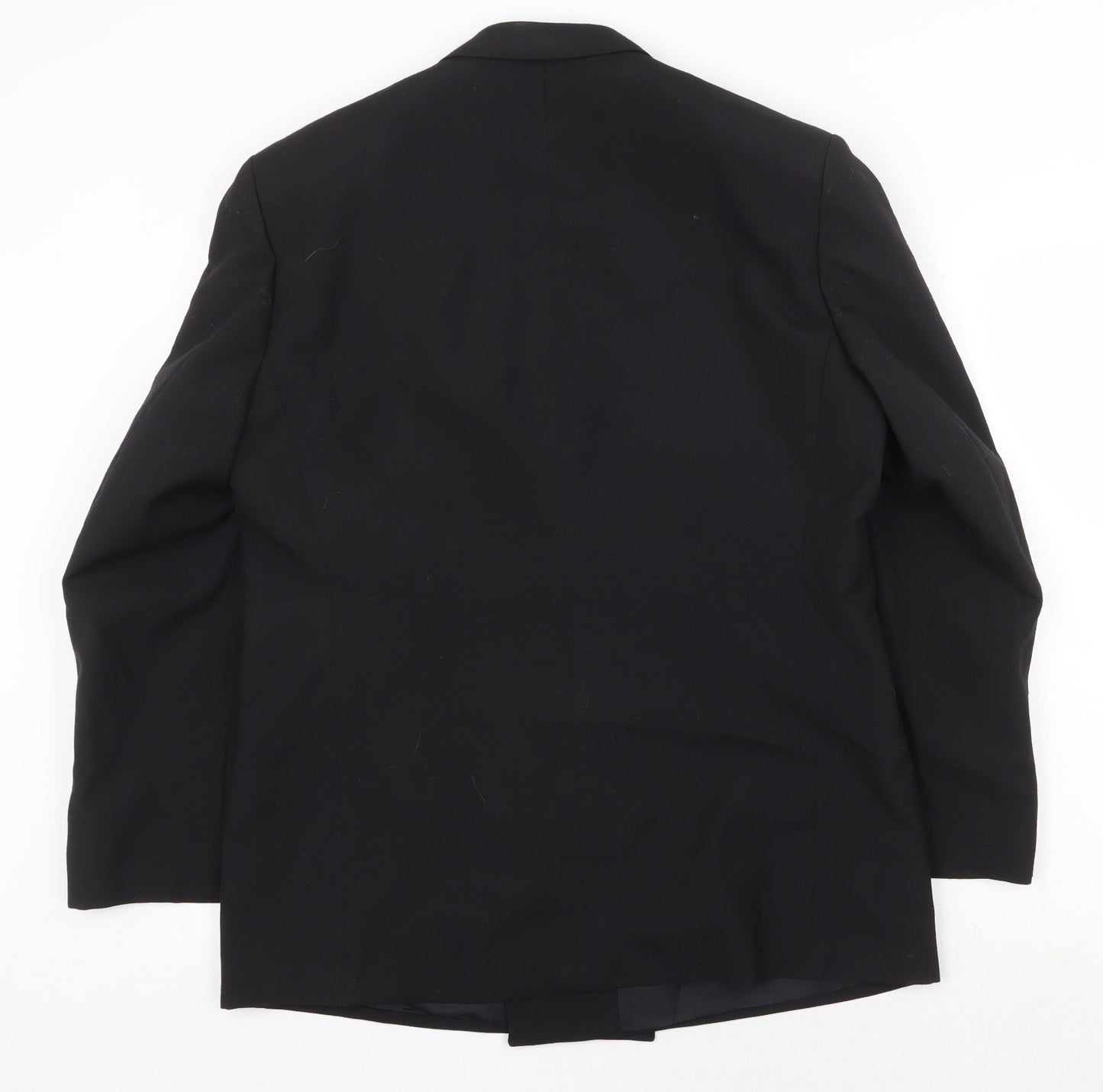 Burton Mens Black Polyester Tuxedo Suit Jacket Size 40 Regular