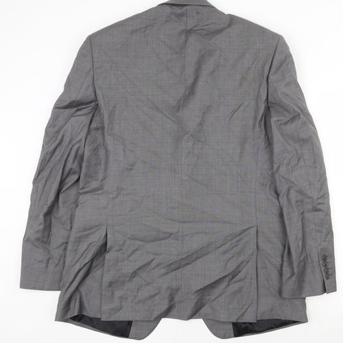 Lancifo Mens Grey Wool Jacket Suit Jacket Size 44 Regular
