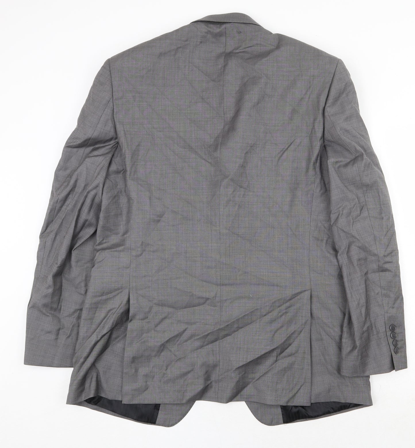 Lancifo Mens Grey Wool Jacket Suit Jacket Size 44 Regular