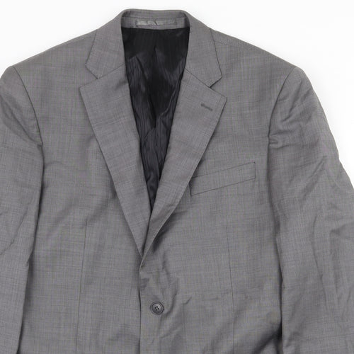 Lancifo Mens Grey Wool Jacket Suit Jacket Size 44 Regular