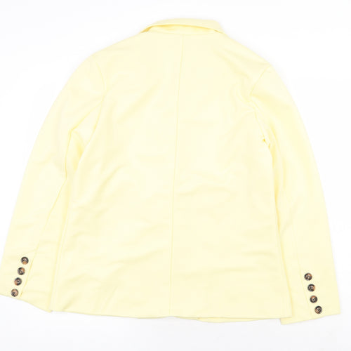 Preworn Womens Yellow Jacket Blazer Size M Button