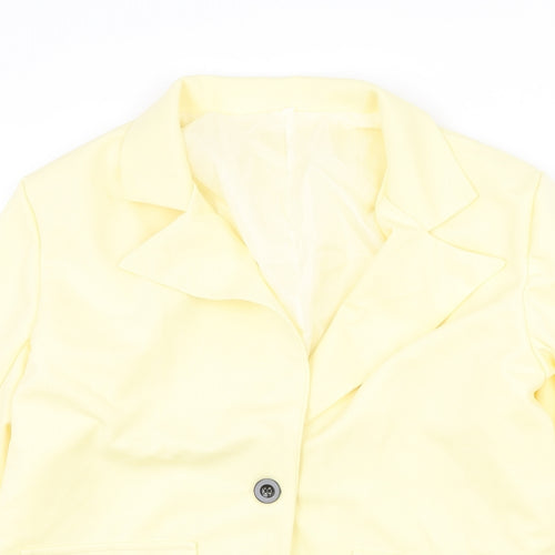 Preworn Womens Yellow Jacket Blazer Size M Button