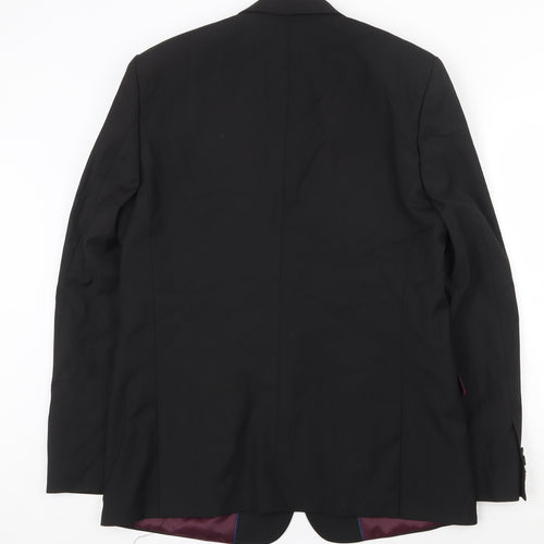 ASOS Mens Black Polyester Jacket Suit Jacket Size 42 Regular
