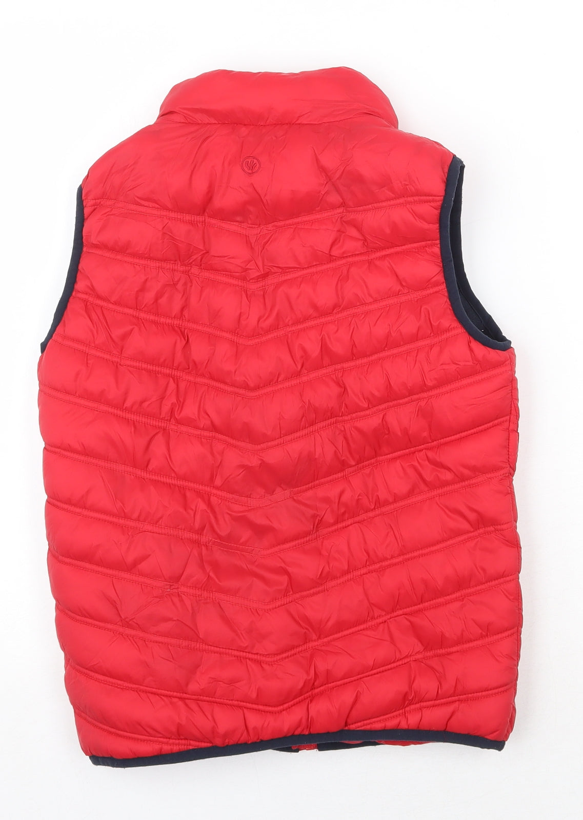 Fat Face Boys Red Striped Gilet Jacket Size 8-9 Years Zip