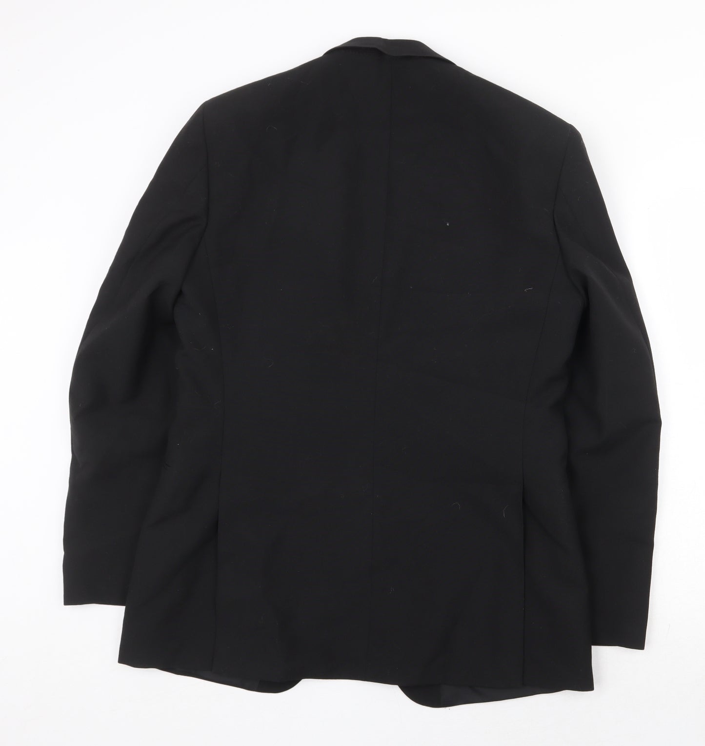 Classic Mens Black Polyester Jacket Suit Jacket Size 40 Regular