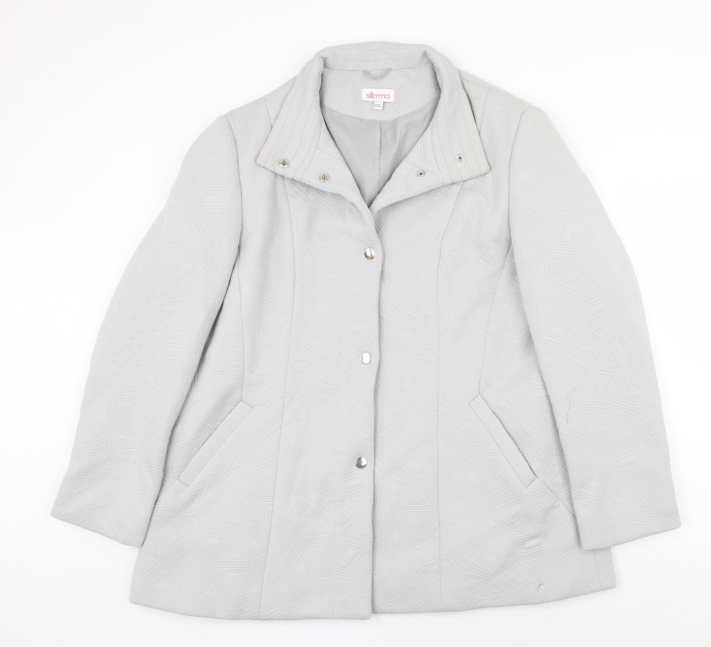Slimma Womens Grey Jacket Size 20 Button