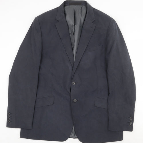 Marks and Spencer Mens Blue Polyester Jacket Suit Jacket Size 44 Regular