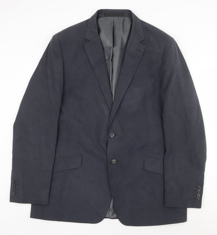 Marks and Spencer Mens Blue Polyester Jacket Suit Jacket Size 44 Regular