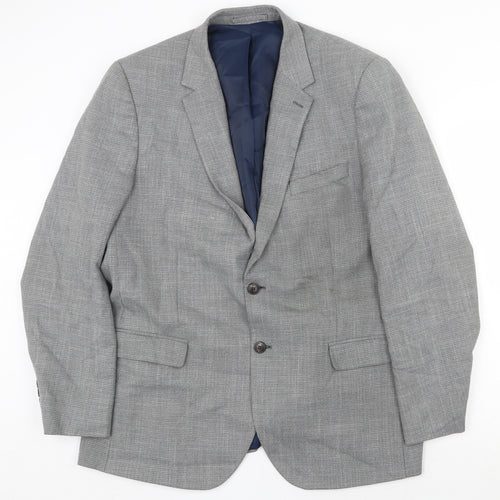 Marks and Spencer Mens Grey Polyester Jacket Suit Jacket Size 44 Regular