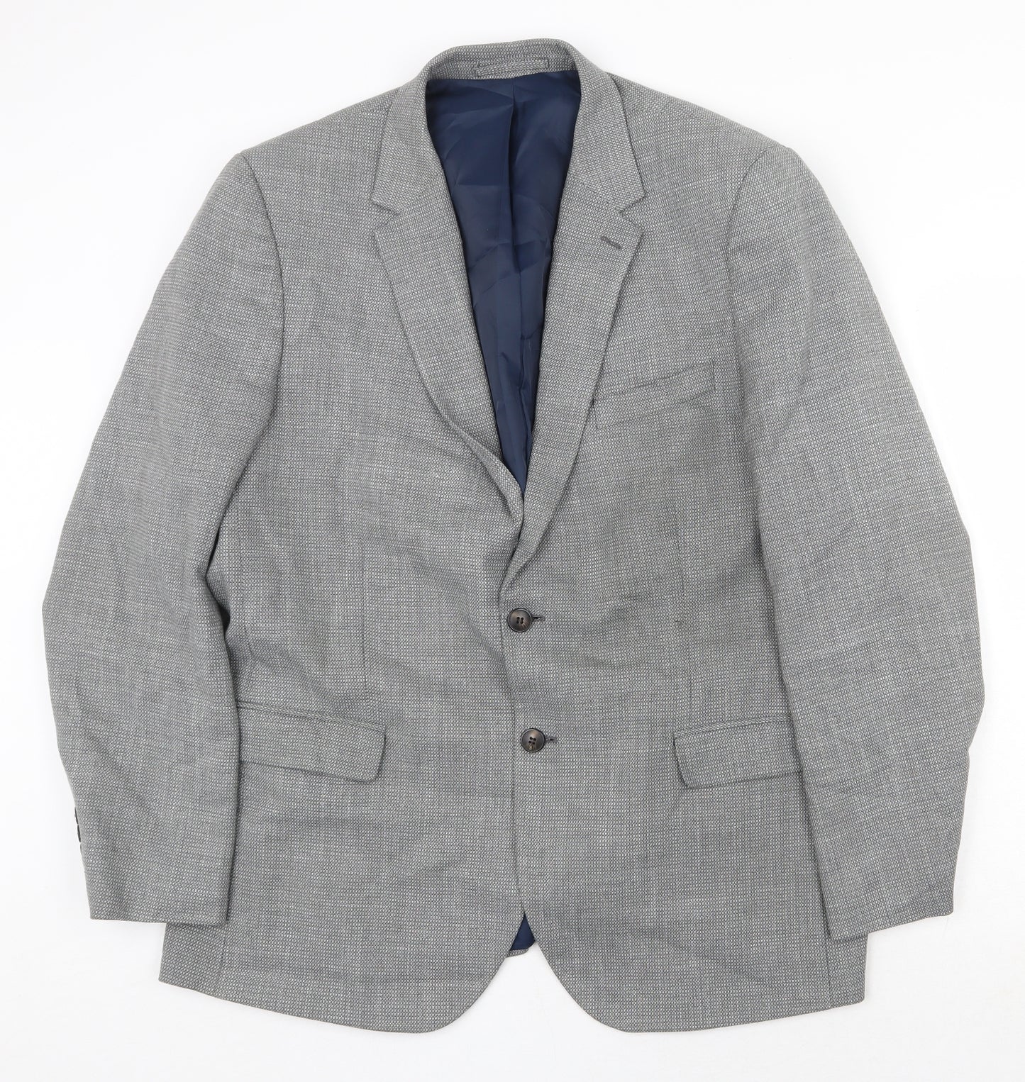 Marks and Spencer Mens Grey Polyester Jacket Suit Jacket Size 44 Regular