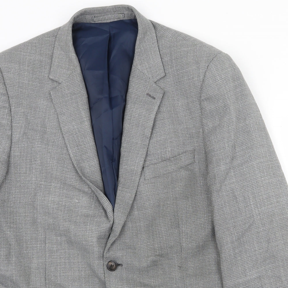 Marks and Spencer Mens Grey Polyester Jacket Suit Jacket Size 44 Regular