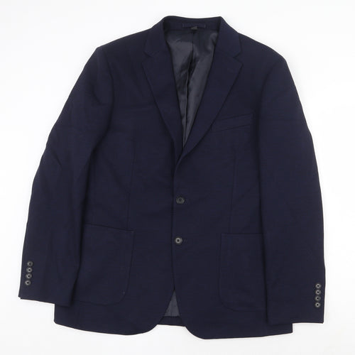 Marks and Spencer Mens Blue Polyester Jacket Suit Jacket Size 42 Regular