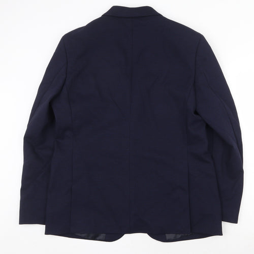 Marks and Spencer Mens Blue Polyester Jacket Suit Jacket Size 42 Regular